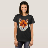 Fox Polygon Wild Animal Wildlife Zookeeper Geomet T-shirt (Voorkant volledig)
