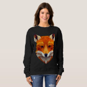 Fox Polygon Wild Animal Wildlife Zookeeper Geomet Trui (Voorkant volledig)