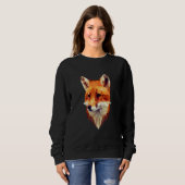 Fox Polygon Wild Animal Wildlife Zookeeper Geometr Trui (Voorkant volledig)