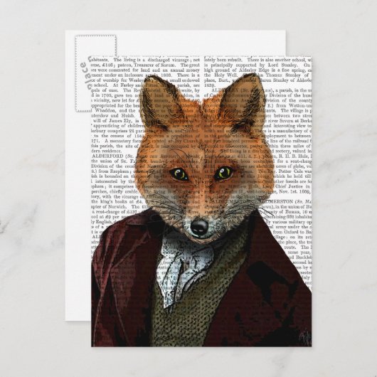 Fox Portrait 2 Briefkaart (Voorkant / Achterkant)