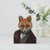 Fox Portrait 2 Briefkaart (Staand voorkant)