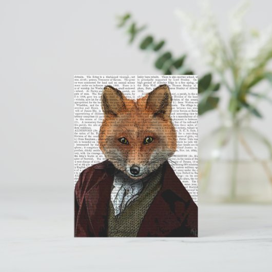Fox Portrait 2 Briefkaart (Staand voorkant)