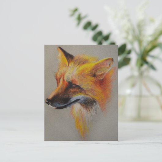 Fox Portrait Briefkaart (Staand voorkant)