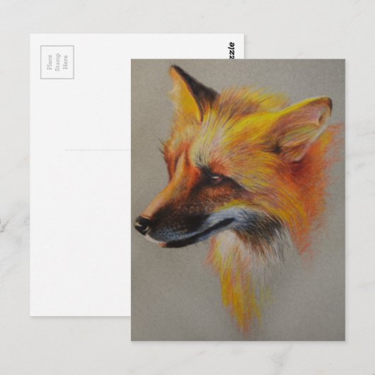 Fox Portrait Briefkaart (Voorkant / Achterkant)