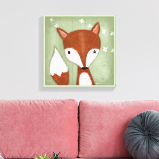 Fox Portrait Canvas Afdruk (Insitu (Woonkamer))