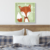 Fox Portrait Canvas Afdruk (Insitu (Slaapkamer))