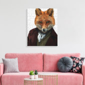 Fox Portrait Canvas Afdruk (Insitu (Woonkamer))