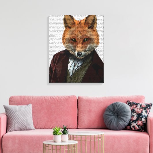 Fox Portrait Canvas Afdruk (Insitu (Woonkamer))