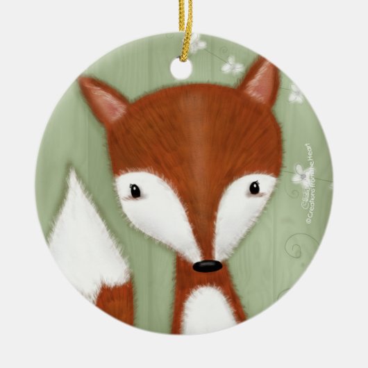 Fox Portrait Keramisch Ornament (Voorkant)