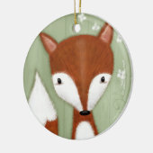 Fox Portrait Keramisch Ornament (Links)