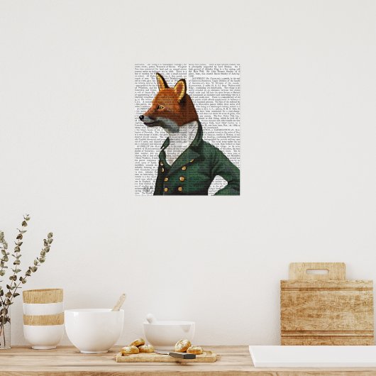 Fox Portrait Poster (Keuken)