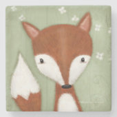 Fox Portrait Stenen Onderzetter (Voorkant)