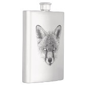 Fox Portrait Wildlife Illustration Hip Flask Heupfles (Rechts)
