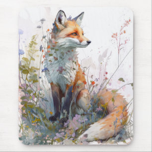 Fox Portret Dierenschilderij Wildlife Outdoors Art Muismat