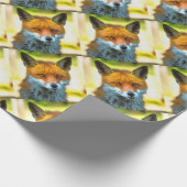 Fox Portret Realistic Wildlife Art Cadeaupapier (Hoek)