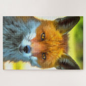 Fox Portret Realistic Wildlife Art Legpuzzel (Horizontaal)
