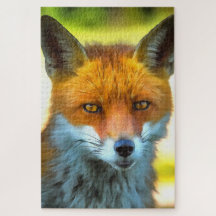Fox Portret Realistic Wildlife Art