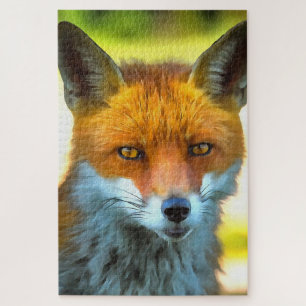 Fox Portret Realistic Wildlife Art Legpuzzel