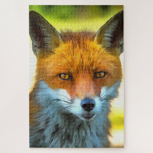 Fox Portret Realistic Wildlife Art Legpuzzel (Verticaal)