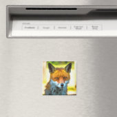Fox Portret Realistic Wildlife Art Magneet (Insitu (Vaatwasser))