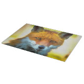 Fox Portret Realistic Wildlife Art Snijplank (Hoek)