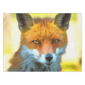Fox Portret Realistic Wildlife Art Tafelkleed (Voorkant (Horizontaal))