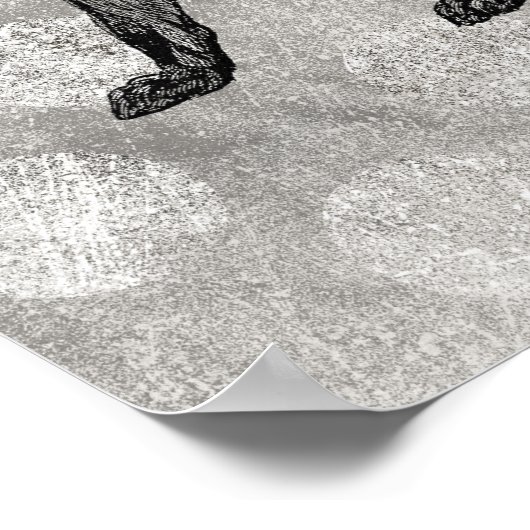 Fox Poster -  illustratie afdrukken (Hoek)