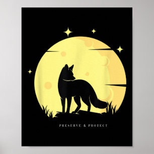 Fox Preserve & Bescherm Klimaatbescherming Milieu Poster