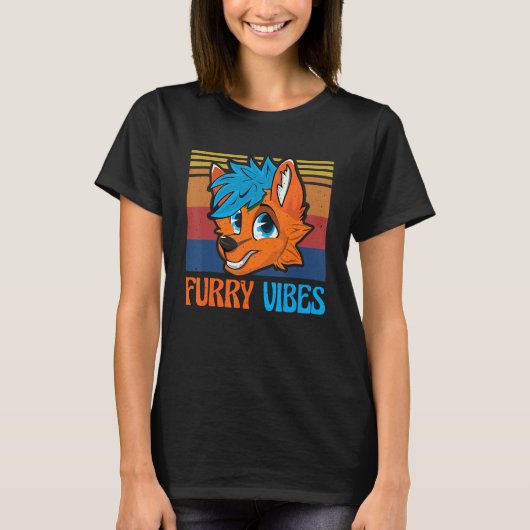 Fox Proud Furry Vibes Furry Tail Furry Person Cosp T-shirt (Voorkant)
