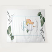 Fox Pumpkin Baby shower Achtergronden Boy Wandkleed (Voorkant (horizontaal))