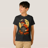 Fox Pumpkin Halloween Tees For Men Women Girls Cos (Voorkant volledig)