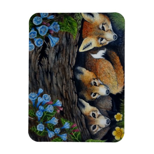 Fox pups magneet (Verticaal)