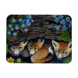 Fox Pups Magnet Magneet