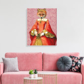 Fox Queen Canvas Afdruk (Insitu (Woonkamer))