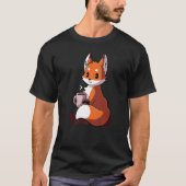 Fox Quote  Drinking Coffee Cool  Fox T-shirt (Voorkant)