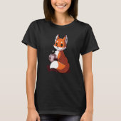 Fox Quote  Drinking Coffee Cool  Fox T-shirt (Voorkant)
