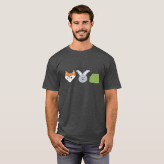 Fox Rabbit Cabbage Mannen Dark T-shirt