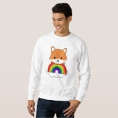 Fox Rainbow Cute Animals Colorful Foxes Forest Trui (Voorkant volledig)