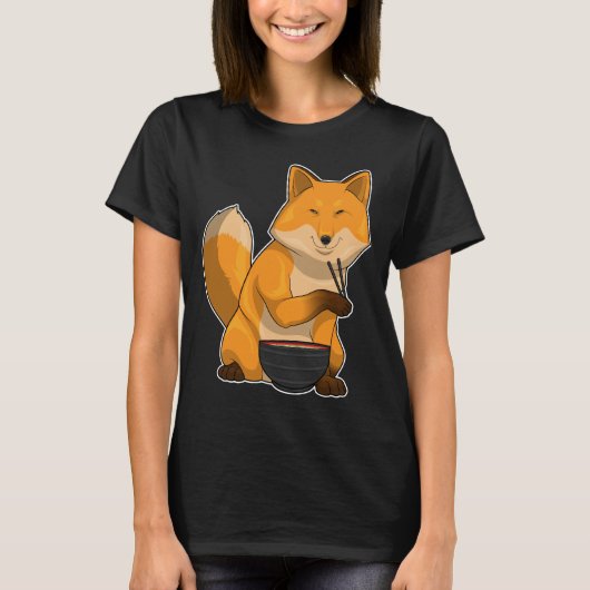 Fox Ramen Bowl T-shirt (Voorkant)