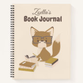 Fox Reading Journal Book Review gepersonaliseerd Notitieboek (Voorkant)