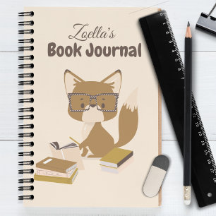 Fox Reading Journal Book Review gepersonaliseerd Notitieboek