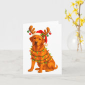 Fox Red Lab Christmas Tree Light Pajama Labrador D Kaart (Gele Bloem)