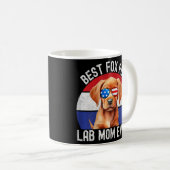 Fox Red Lab Moeder Labrador Retriever  Retro F Koffiemok (Voorkant rechts)