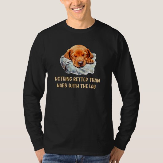 Fox Red Lab Mom Dad Napping Labrador Retriever T-shirt (Voorkant)