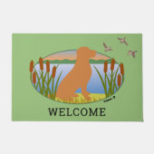 Fox Red Labrador Bird Dog Sunset Ovaal Deurmat (Voorkant)