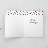 Fox Red Labrador Birthday Party Confetti Kaart (Binnen)