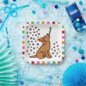 Fox Red Labrador Birthday Party Confetti Papieren Bordje (Feest)