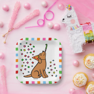 Fox Red Labrador Birthday Party Confetti Papieren Bordje