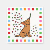 Fox Red Labrador Birthday Party Confetti Servet (Voorkant)