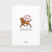 Fox Red Labrador draagt harten Valentijn Feestdagen Kaart (Achterkant)